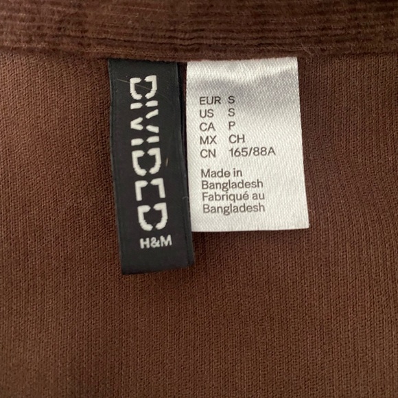 H&M brown corduroy cover up - Picture 2 of 2